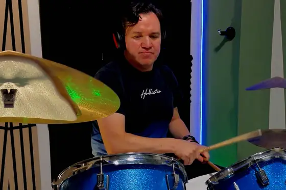 Fernando on drums at Stars Music School, Inwood WV