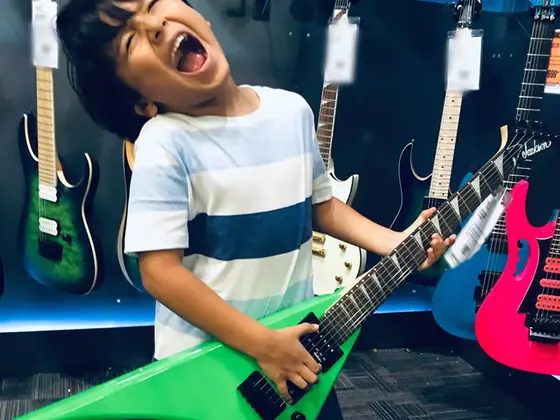 Rock star in the making at Stars Music School, Inwood WV